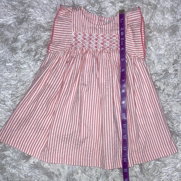 Cyrillus Paris seersucker smocked stripe dress 6m - Picture 4 of 8